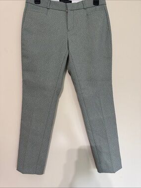Banana Republic Green Micro-Pattern Slim Trousers